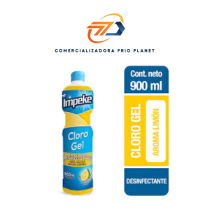 Cloro gel Impeke 900 ml cítrico Limón.