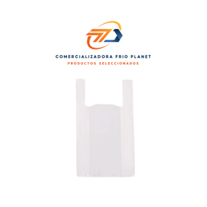 1 Rollo de bolsa camiseta transparente 35 x 40 cm / 100 uni x rollo (2 kg)