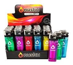 Encendedor Nuskun 20 uni Transparente con regulador.