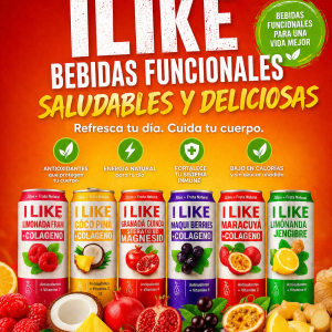 Limonadas y Jugos con colágeno y magnesio. Lata de 473ml.