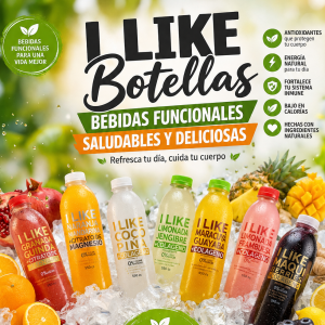 Limonadas y Jugos con colágeno y magnesio. Botella 550 ml.