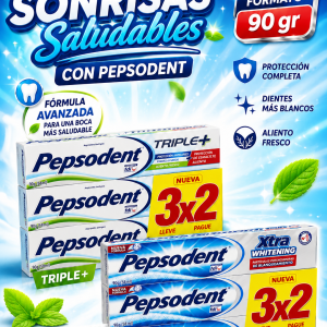 Pasta dental 90 gr en paquetes de 3 unidades